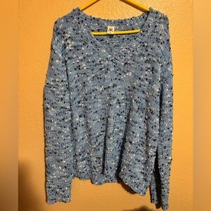 Sew In Love Blue and White Knit Sweater